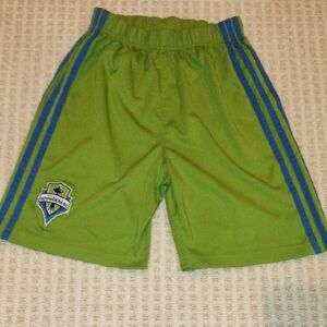 Bundle Adidas Lime Green Athletic Shorts And Adidas Bright Blue Athletic Shorts